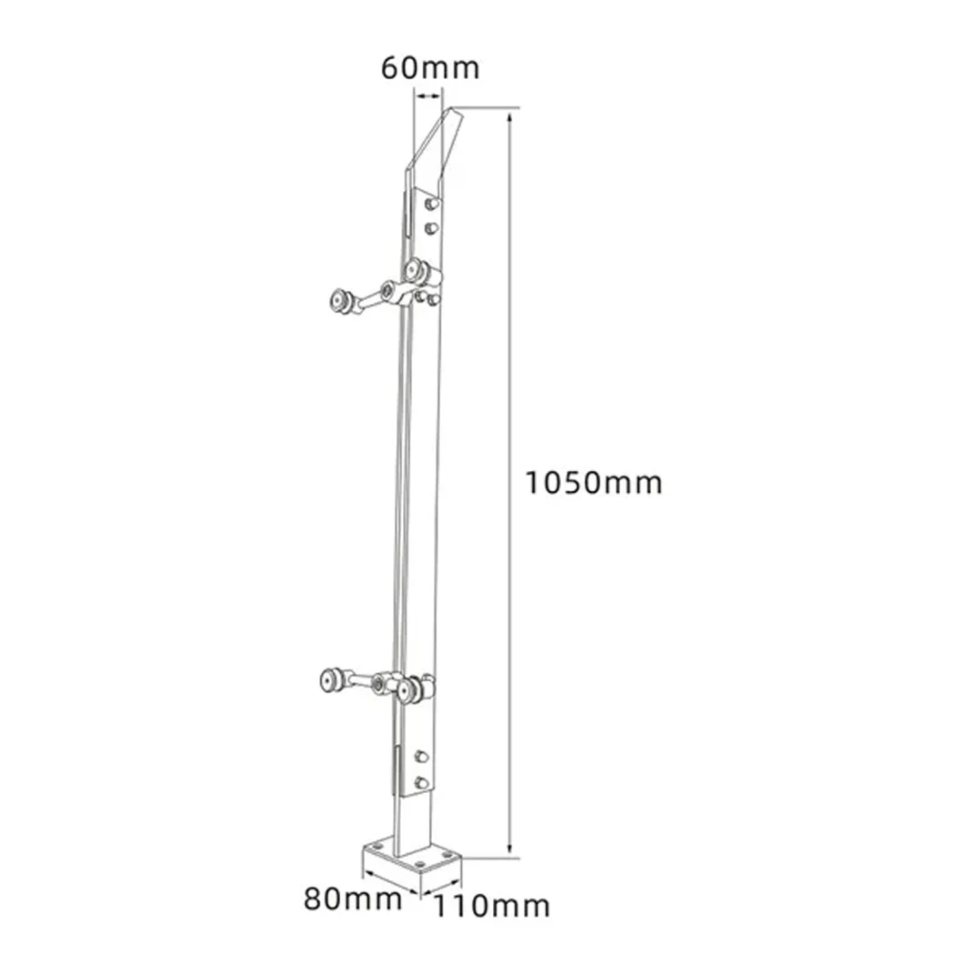 Stainless Steel Glass Clamp Connector Glass Balustrade Balcony Railing Fitting