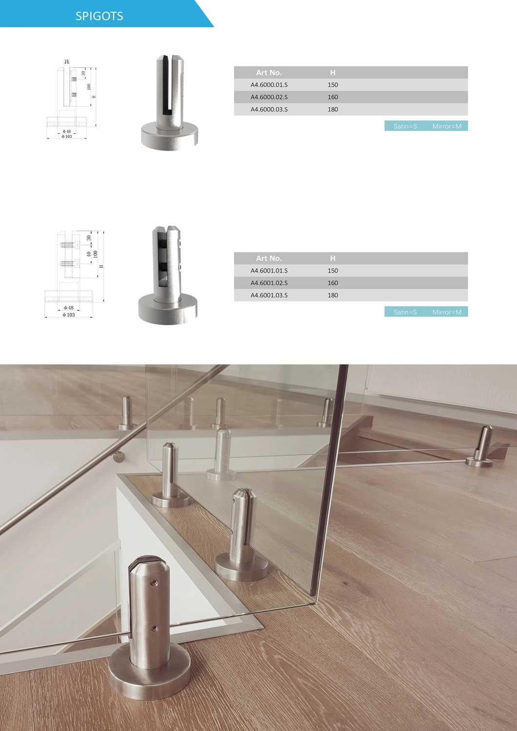 Unikim Custom Made Modern Deck Porch Balcony Square Stainless Steel Glass Railing Spigot Glass Pool Fencing