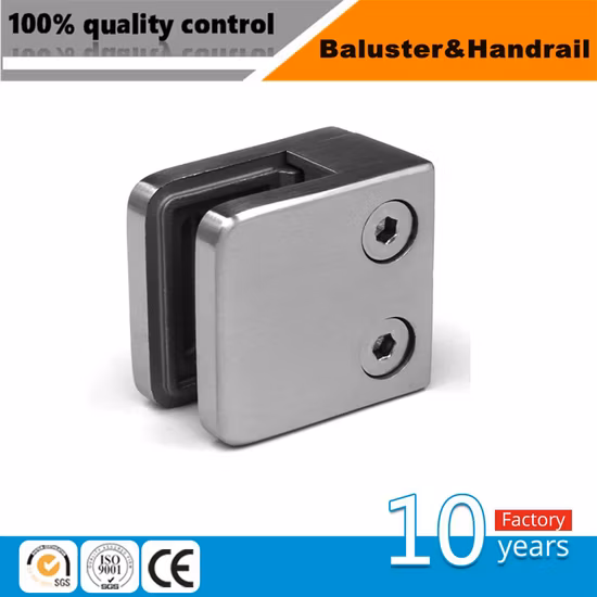 Vendita calda Corrimano per ringhiere con fissaggio in vetro Ringhiere in vetro senza telaio per interni ed esterni Distanziatori in vetro in acciaio inossidabile