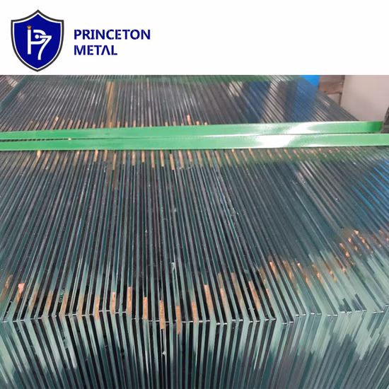 Ringhiera e balaustra in vetro temperato a mezza struttura in metallo alluminio Princeton per terrazza e balcone